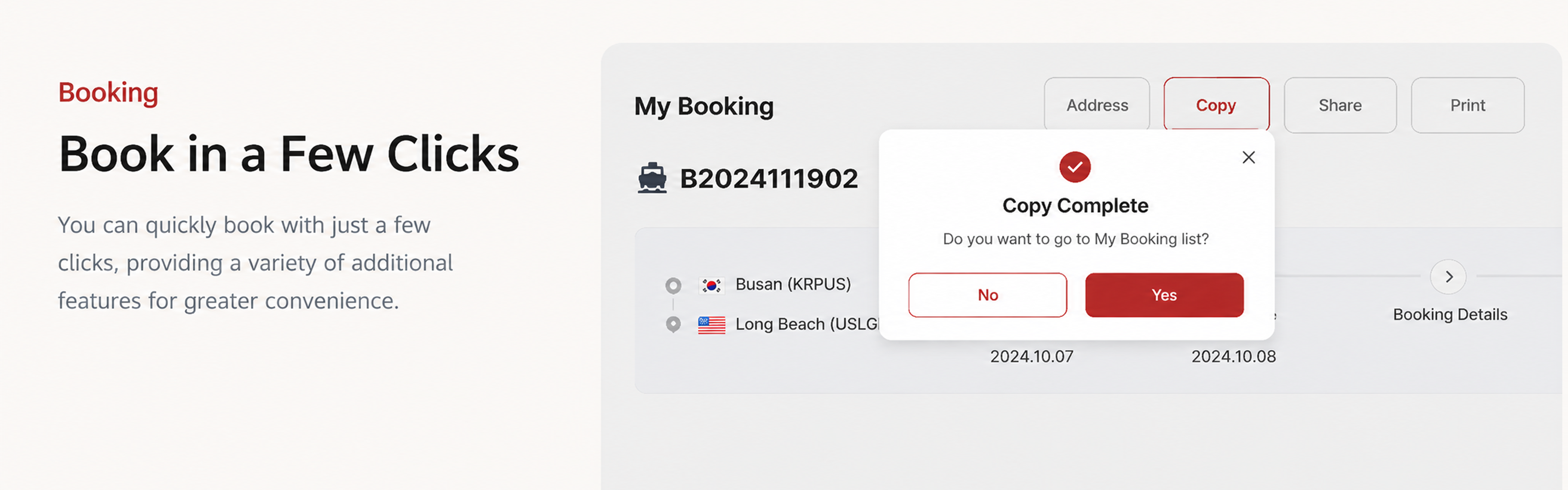 Booking